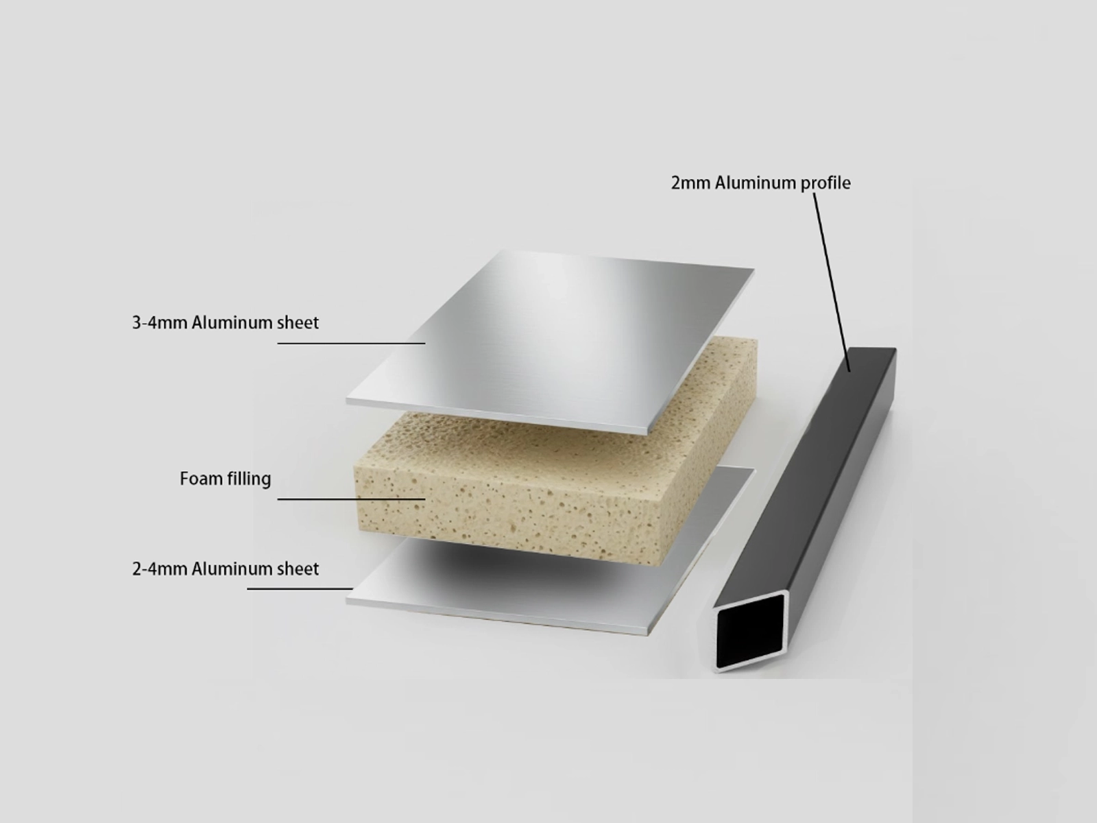 Aluminum Glass Door SED-3808 view 3