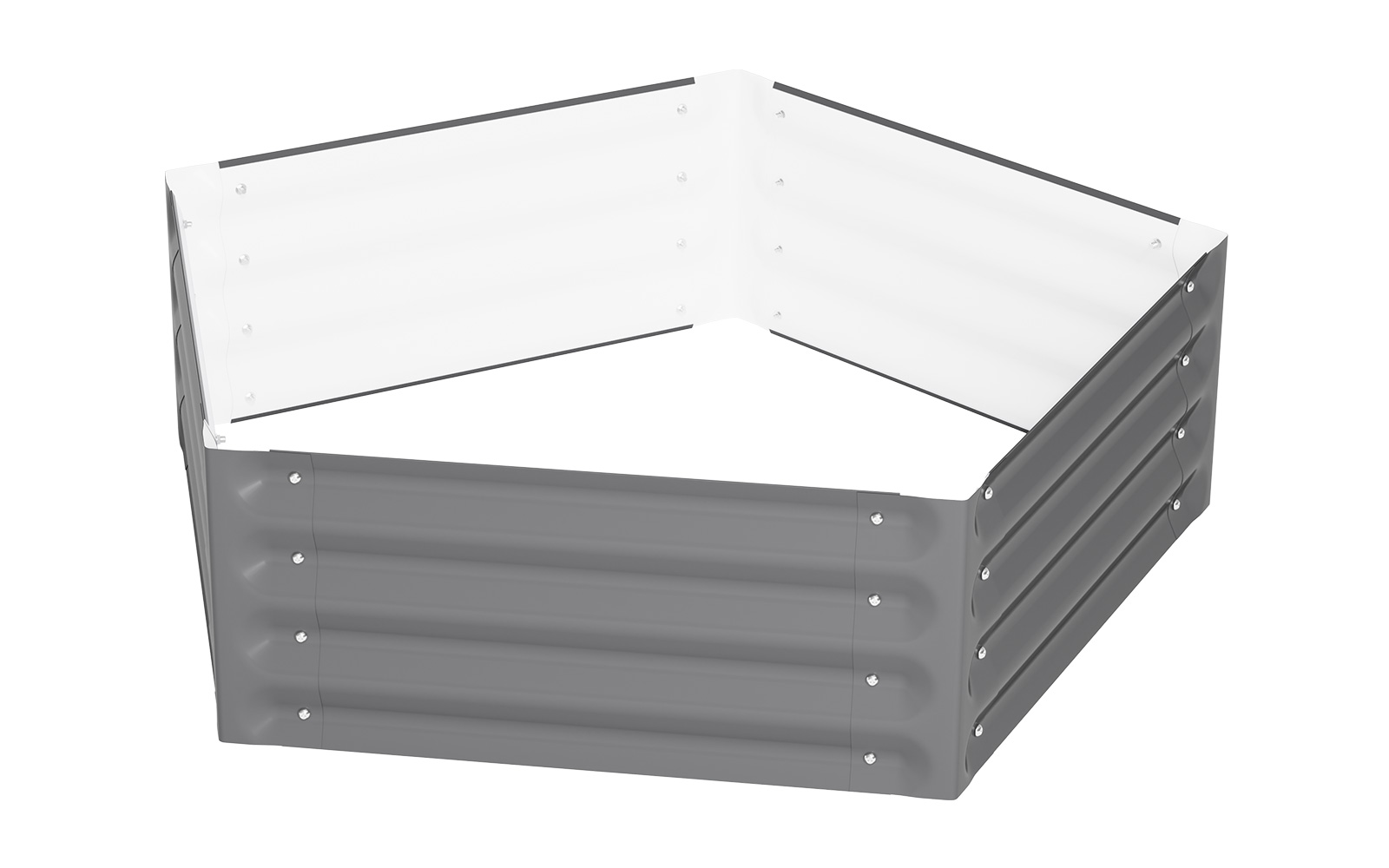 Hexagonal Corrugated Metal Raised Garden Bed GCF01FC-P5R5D-H30 view 2
