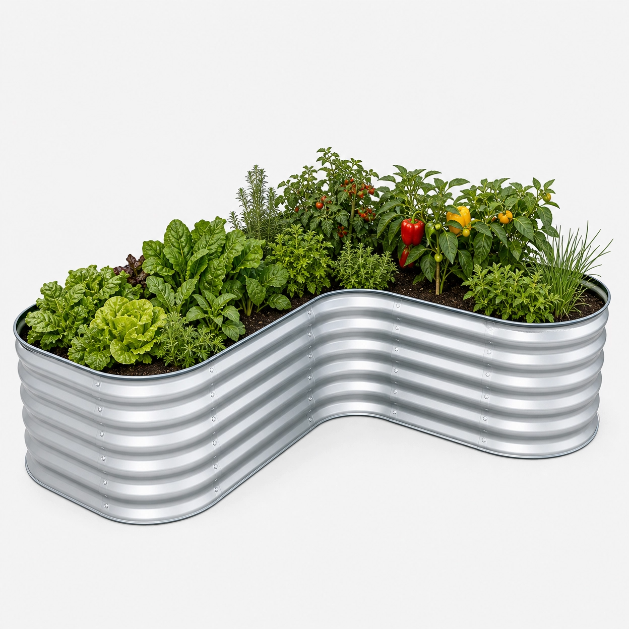 nav_raised_bed_irregular_default_bg.png Galvanized Steel Raised Bed L-Shaped - 图片 1
