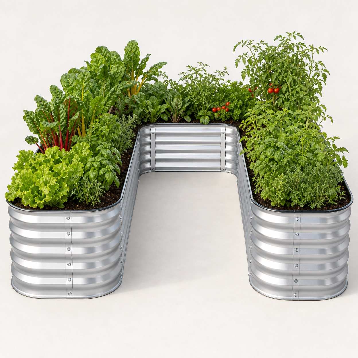 nav_raised_bed_u_shaped_default_bg.png Galvanized Steel Raised Bed U-Shaped - 图片 1